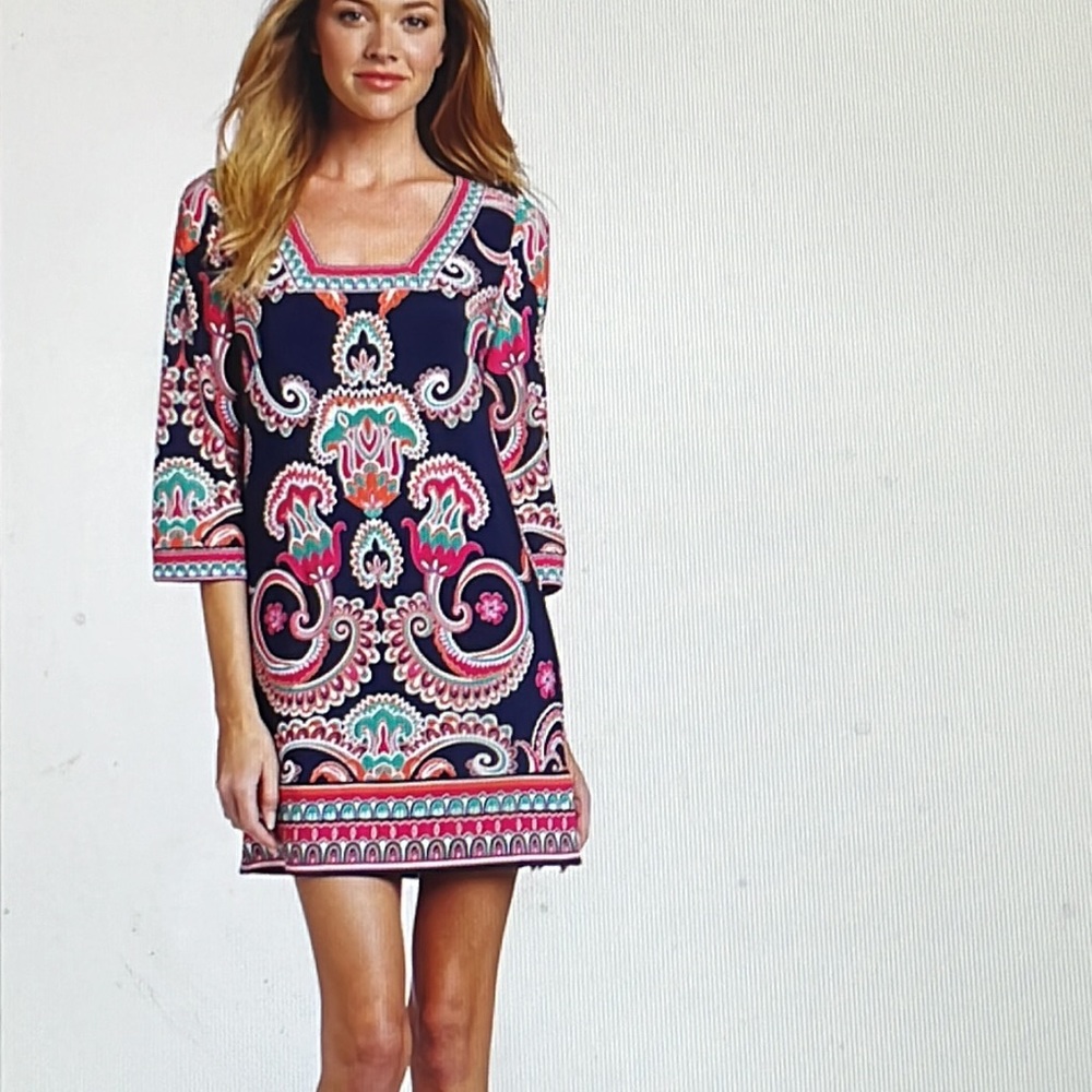 Laundry Shelli Segal vibrant art deco dress 6